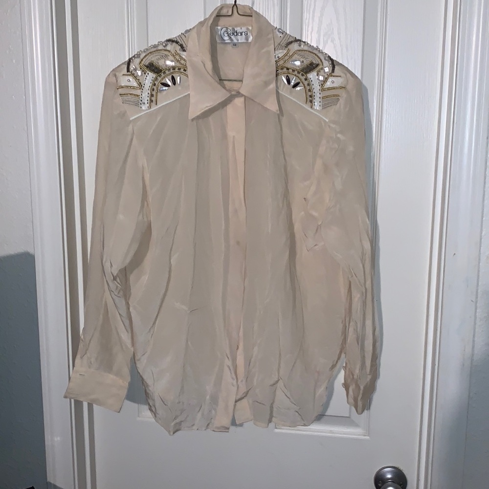 Vintage Cedars silk blouse.